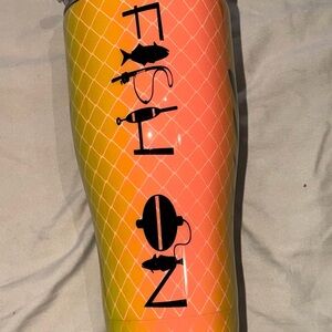 Custom Ombre Fishing Tumbler with Lure Decals
